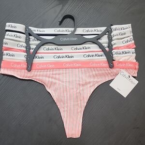 Calvin Klein Pink and White Panties Trio